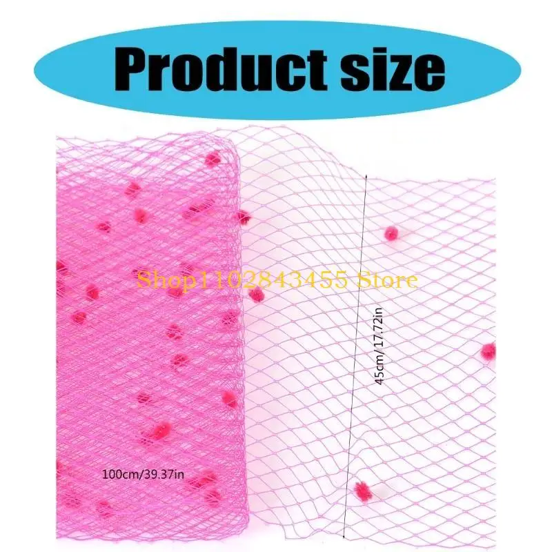 49MC Mesh Ribbon Fabric for Sinamay Hat Fascinator Hat 45cm Width Veil Netting Fabric for Women Millinery Handmade Accessory view 6