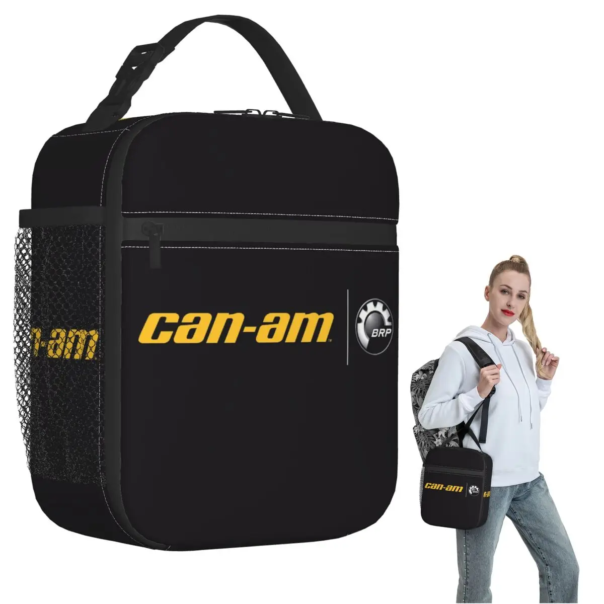 Can-Am BRP Motorcycle Insulated Lunch Bag for Women Children Portable Food Boxes Thermal Lunch Box Tote