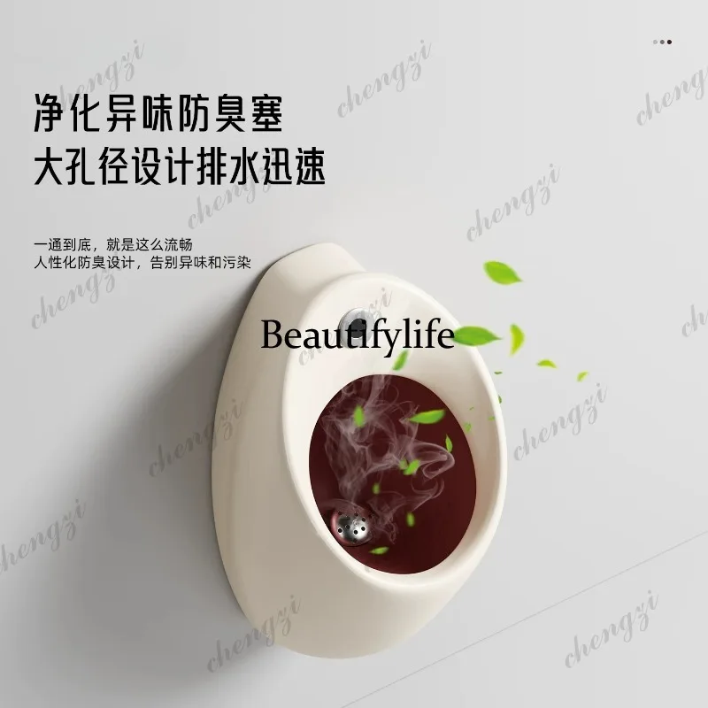 H134 ceramic wall-mounted urinal hotel shopping mall integrated induction urinal