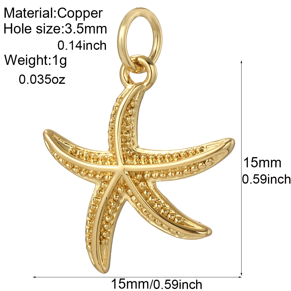 Starfish Shells Charm Jewelry DIY Accessories