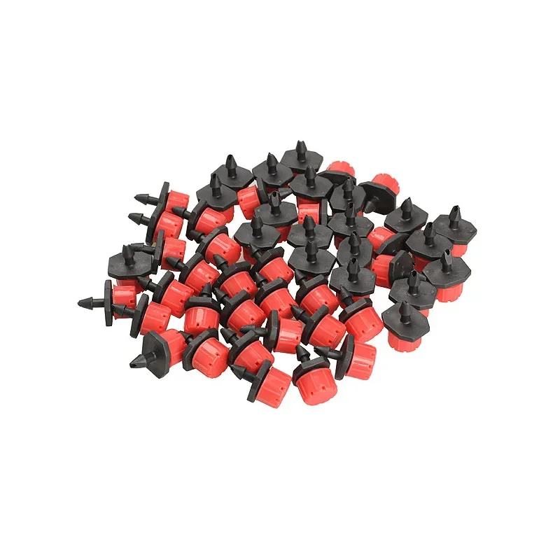 10pcs 50pcs Micro Flow Drip Plastic Garden Plant Lawn Irrigation Misting Dripper Drip Head 1/4'' Hose Set Kit Practical