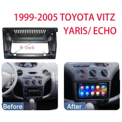 Car Frame Fascia Adapter Android Radio Dash Fitting Panel Kit For Toyota Vitz Yaris Echo1999-2005