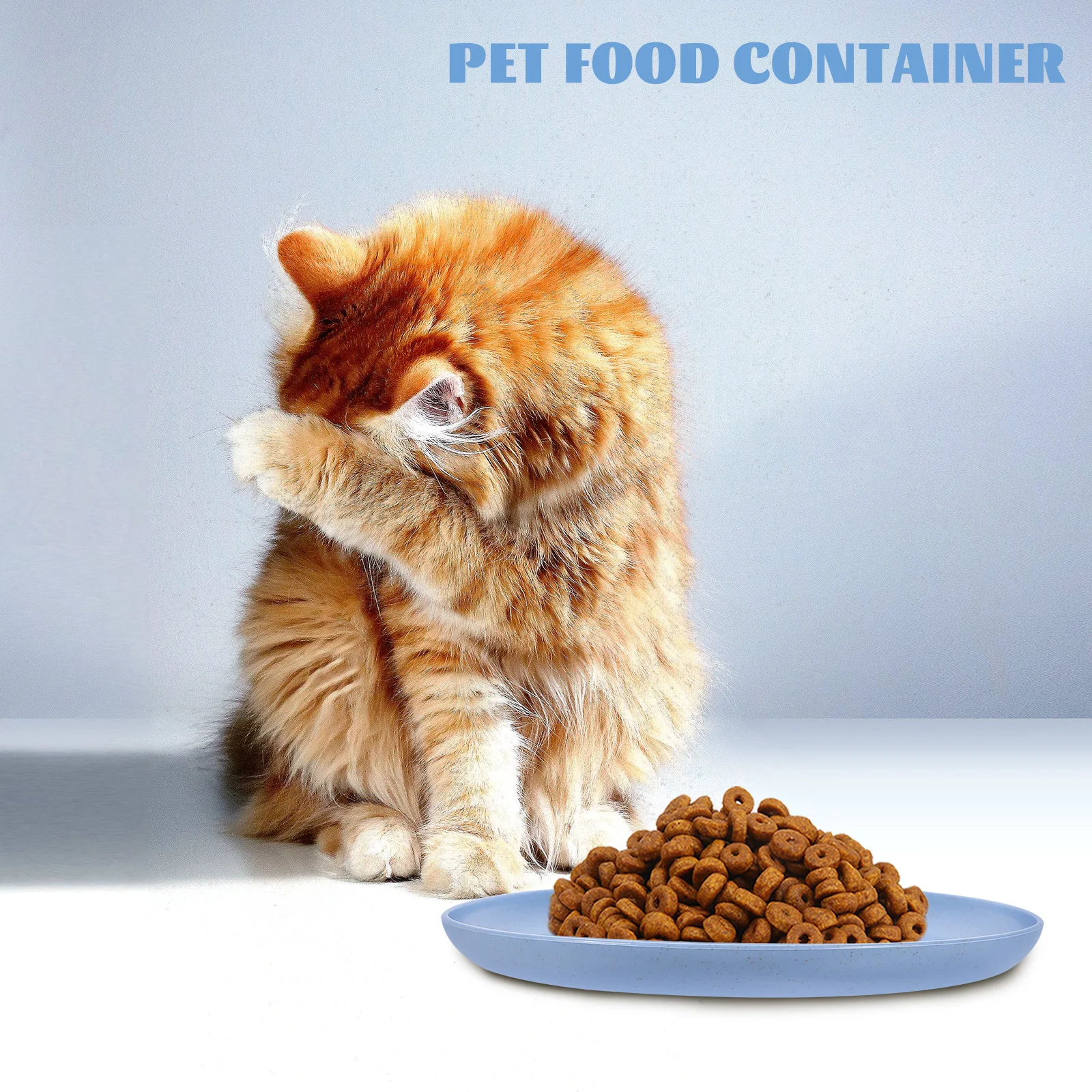 

6pcs Cat Food Bowl Shallow Kitten Plate Pet Feeding Dishes Wet Dry Indoor Cats Bowls Easy Clean Round Small Lightweight