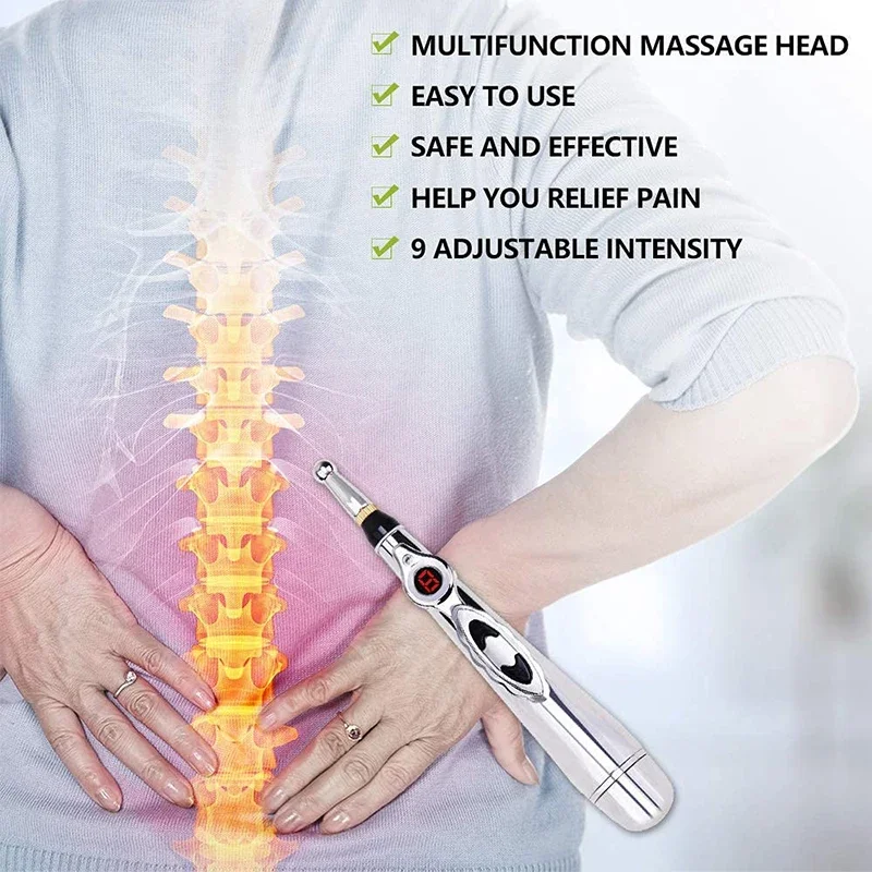 Stylo Laser électrique Point d'acupuncture, thérapie de Massage, soulagement de la douleur, méridien électronique, stylo énergétique, corps, tête, dos, cou, jambes, masseur