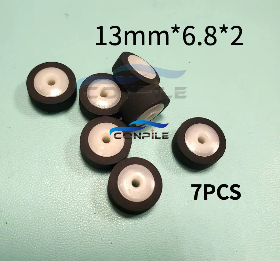 7pc 13mm*6.8*2 vintage retractor press belt pulley deck audio pressure recorder cassette deck pinch roller tape Stereo PLAYER