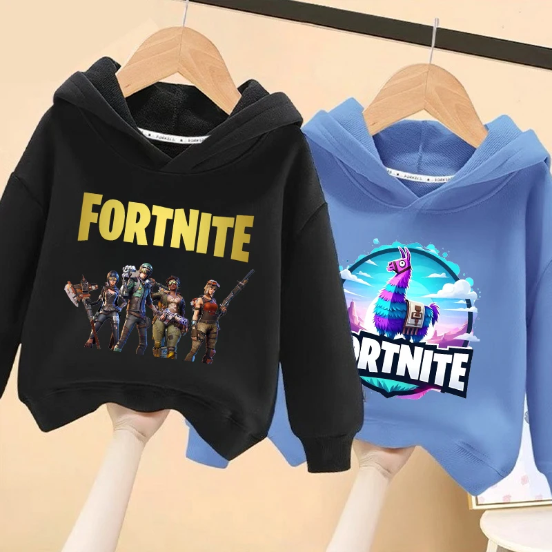 FORTNITED Детская толстовка с капюшоном, одежда, топы, рубашка для мальчиков и девочек, осенне-зимнее пальто, толстовка с капюшоном, одежда с капюшоном в стиле аниме