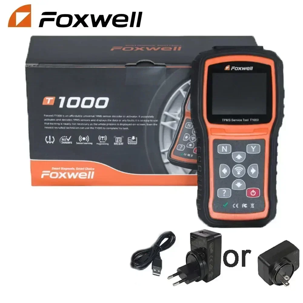 2024 Bestseller Foxwell T1000 TPMS Trigger Tool Magnet TPM Sensor Lifetime Free Updates Online Replace Foxwell NT1001 NT650