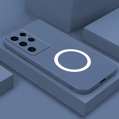 For Magsafe Wireless Magnetic Charging Case For Samsung Galaxy S24 S25 S23 S22 S21 Ultra S10E S9 Plus Cover S25 Cases