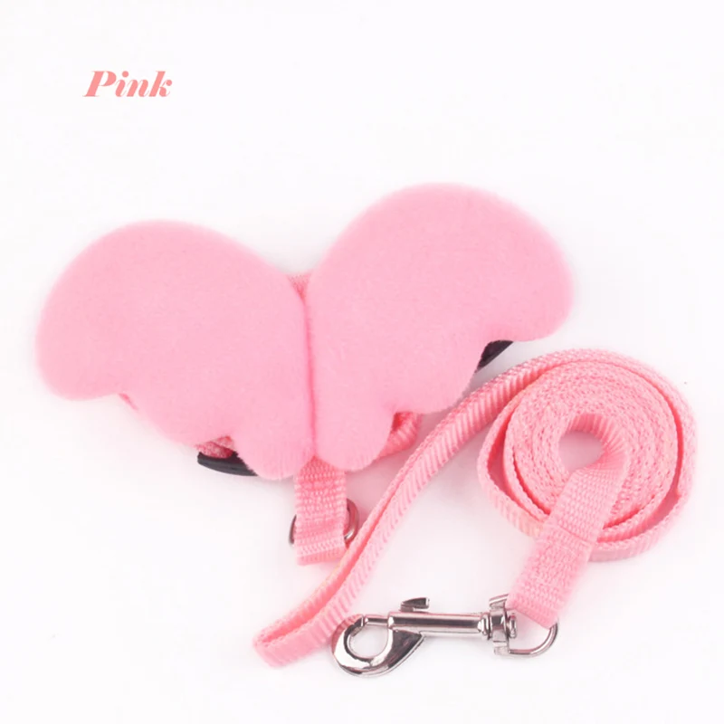 Niedliches Engelsflügel-Haustier-Kaninchen-Geschirr und Leine für Katzen, Kaninchen, personalisierte Kaninchen-Geschirre, Hasen-Accessoires, Hamster-Kleidung