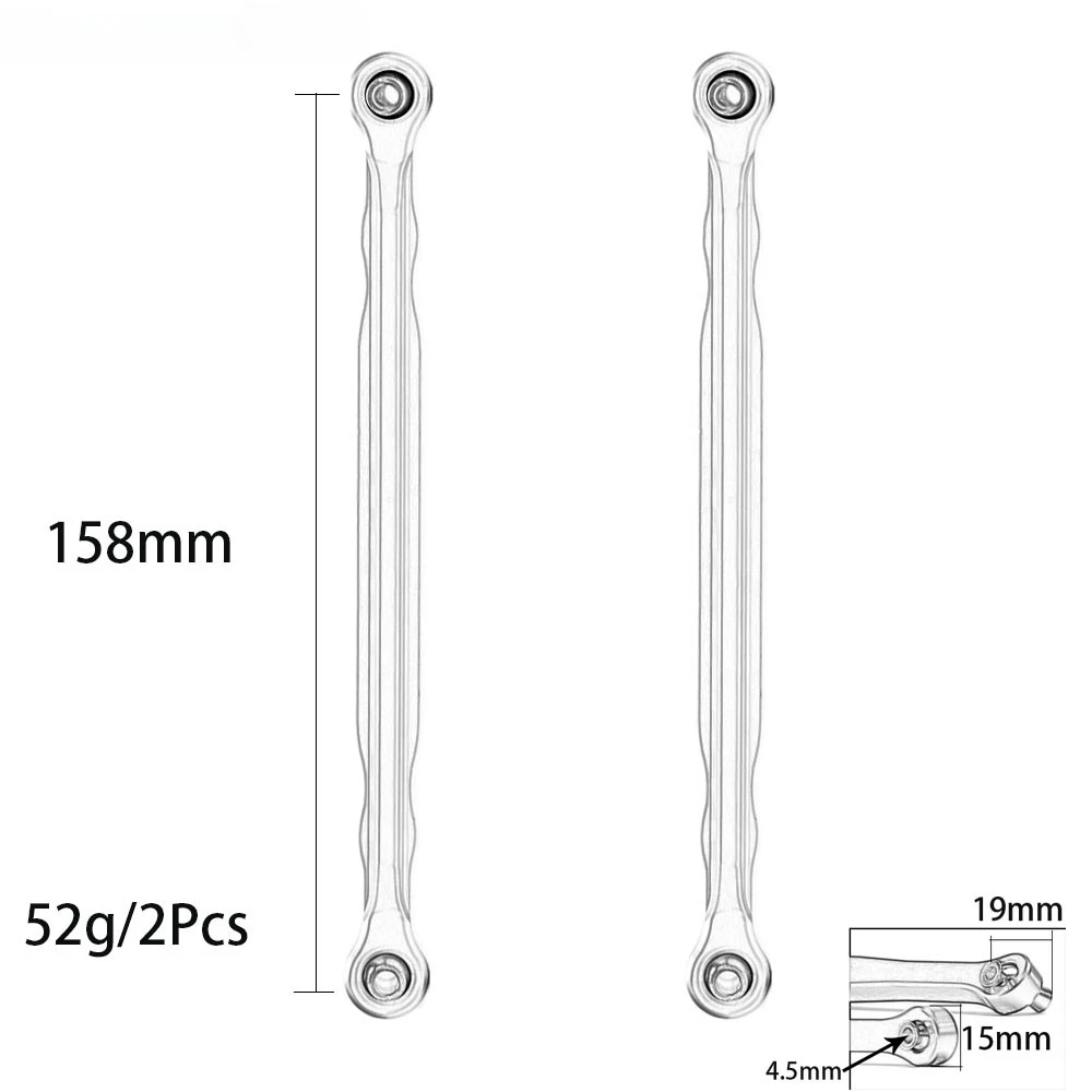 Aluminum Front Left&Right Servo Steering Rods #7748 Toe Links For RC 1/5 Traxxas X-Maxx XMaxx 6S 77076-4 8S 77086-4