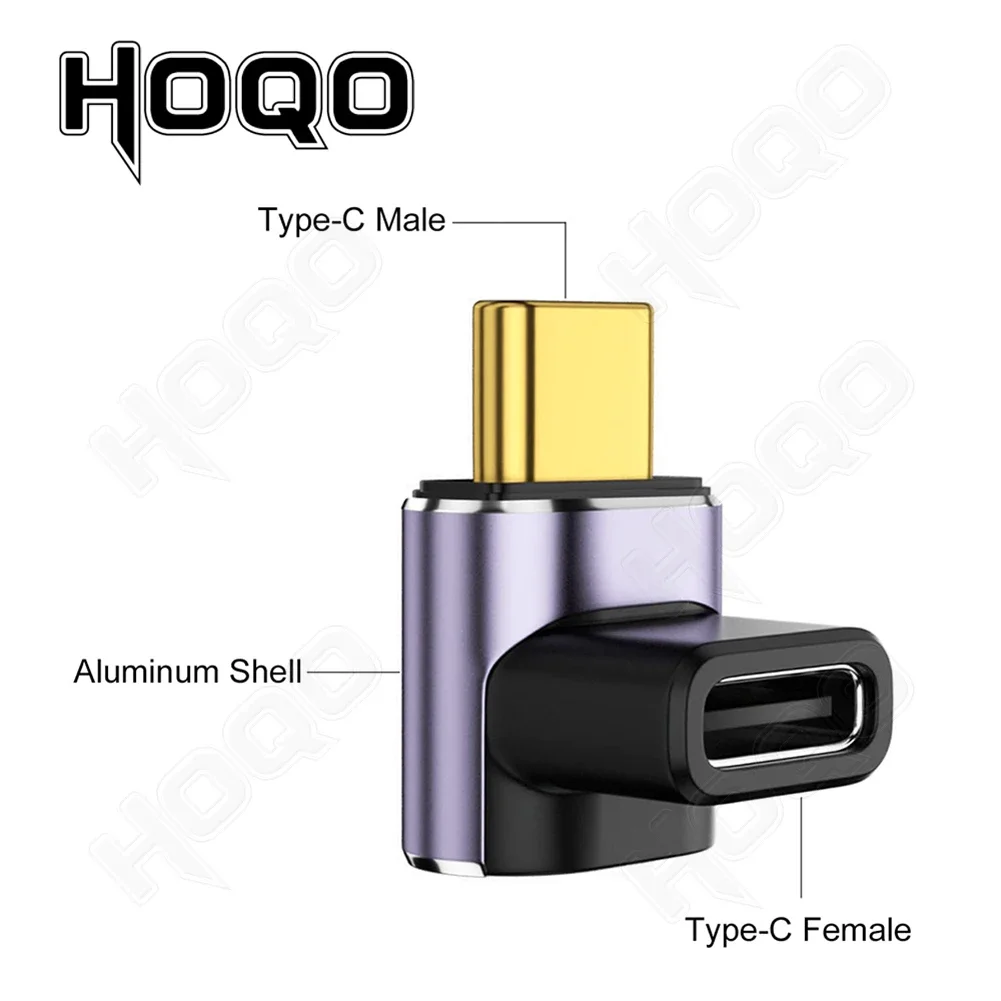 

USB4 Тип c 90-градусный адаптер USB-C Удлинитель Прямоугольный PD 100 Вт Быстрая зарядка для ноутбука/MacBook pro/смартфона