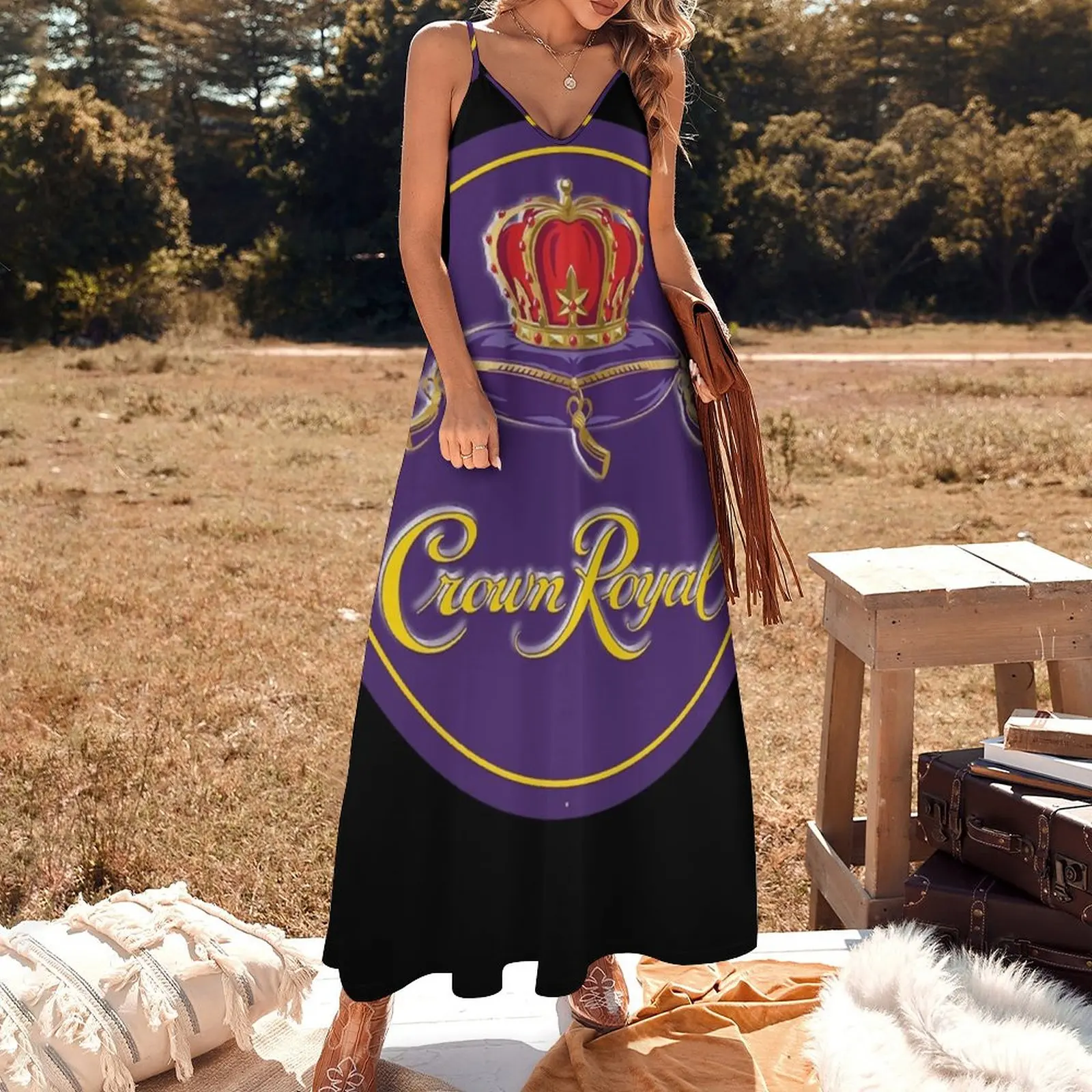 Crown Royal Essential Logo Essential Sleeveless Dress long dress women evening dress