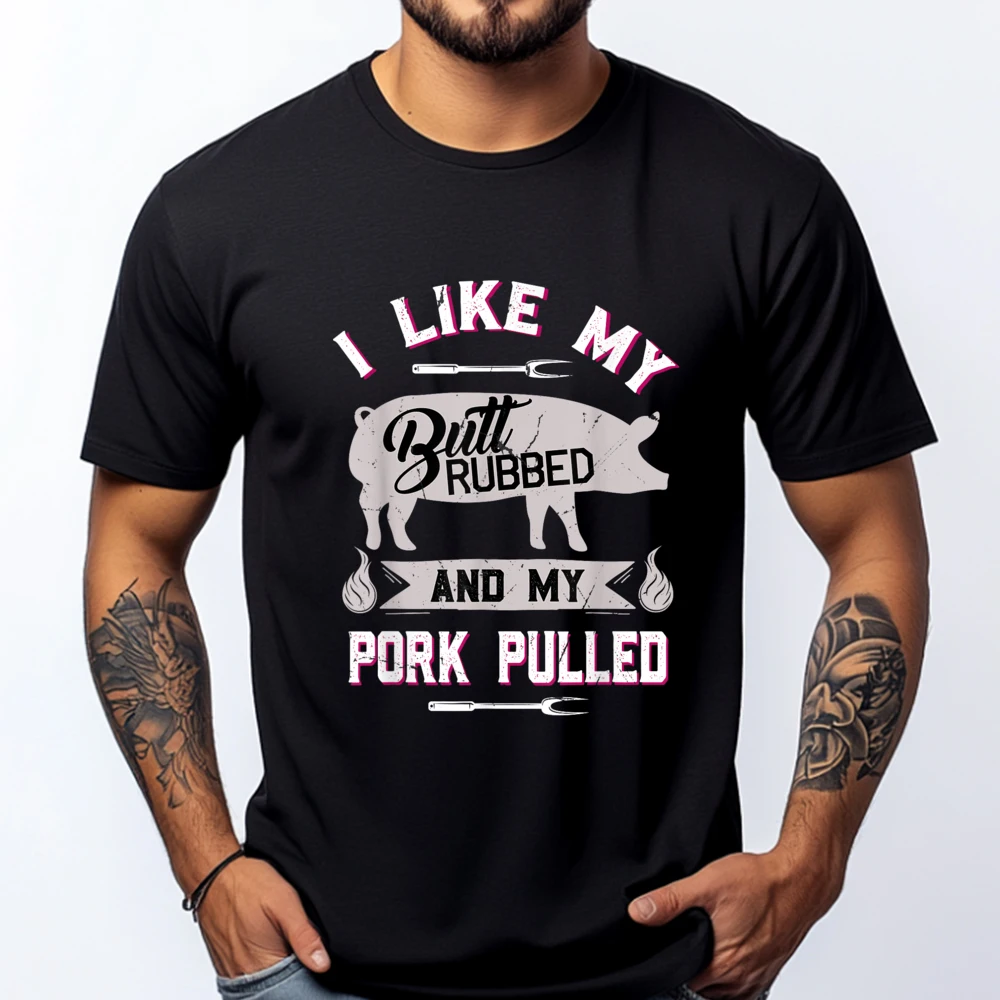 Funny BBQ Grilling Quote Pig Pulled Pork 3d Printed T Shirts Women Men's Shirt Funny Valentine's Day Gift T-shirts for Men