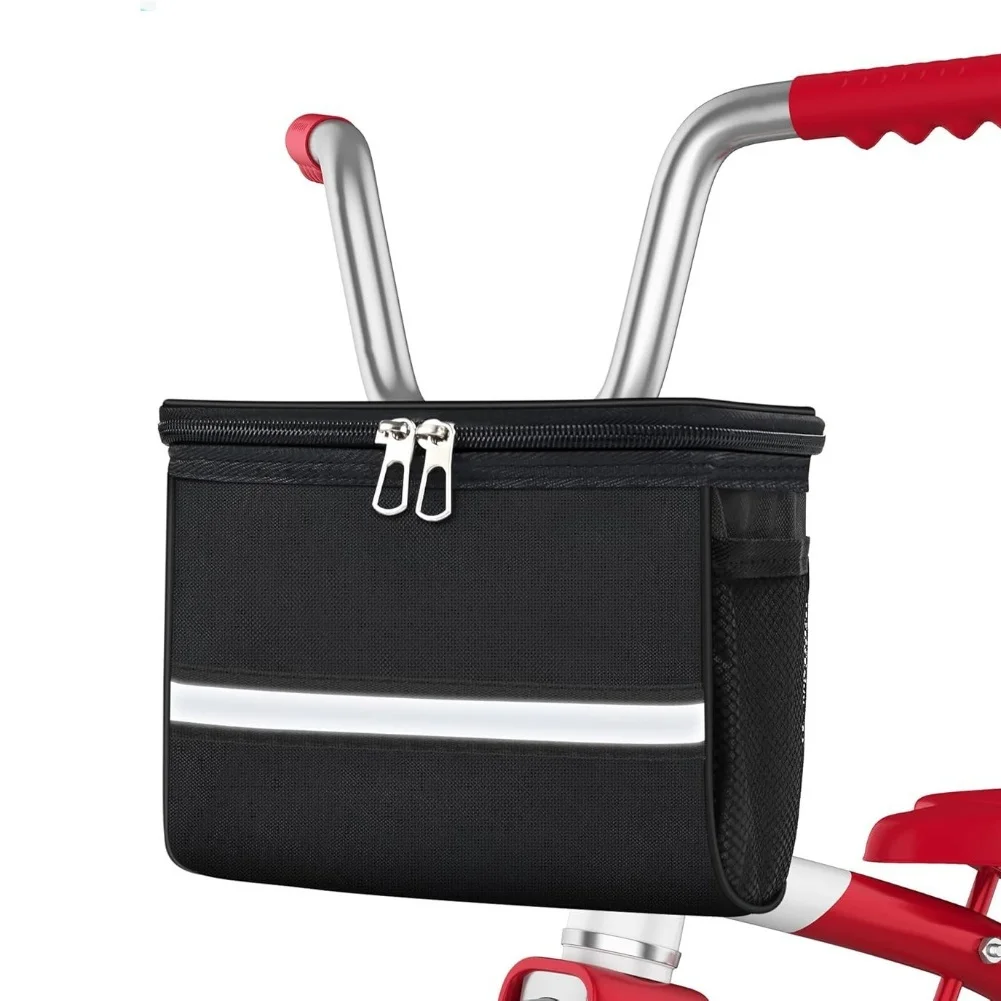 

1PC Scooter Basket Bag 420D Oxford Cloth 21*16*13cm Scooter Basket Bags Waterproof Cycling Bracket Front Handlebar Storage Bags