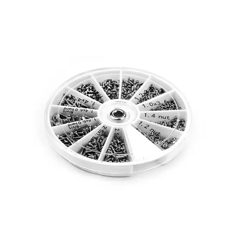 600PCS Glasses Screw Nut Combination Kit 600 Stainless Steel Small Screw Nut Repair Tool Sunglasses Mobile Phone