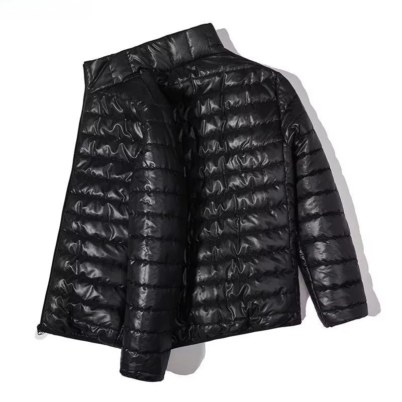 

Осень-зима, легкий пуховый хлопковый тюнер, мужской воротник-стойка, большой размер, повседневная молодежная верхняя одежда, модная посадка-стойка