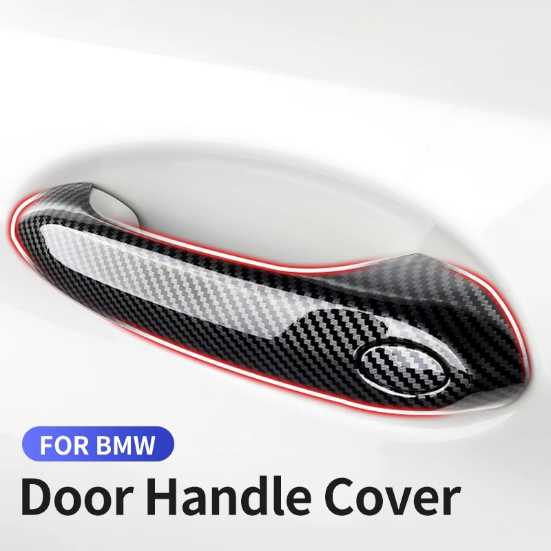 4PCS Car Door Handle Cover Trim Exterior Decoration For BMW G20 G30 G32 X1 F48 X2 F39 X3 G01 X4 G02 X5 F15 G05 G06 5 Series LHD