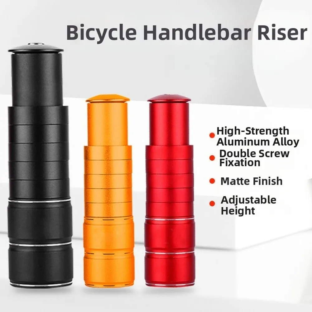 

124mm 135mm Adjustable Mountain Bike Handlebar Riser Stem Extender Aluminum Alloy Bike Stem Extender Bicycle Accessories