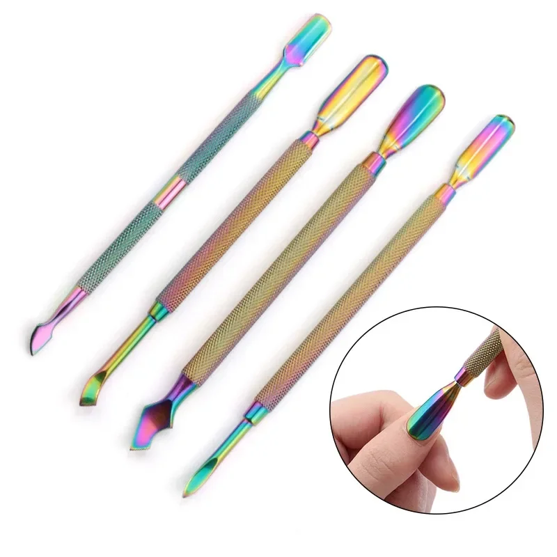 Poussoir à cuticules à Double extrémité pour manucure, vernis Gel, dissolvant de peau morte, tondeuse, dissolvant de tir, outils d'art des ongles, accessoires