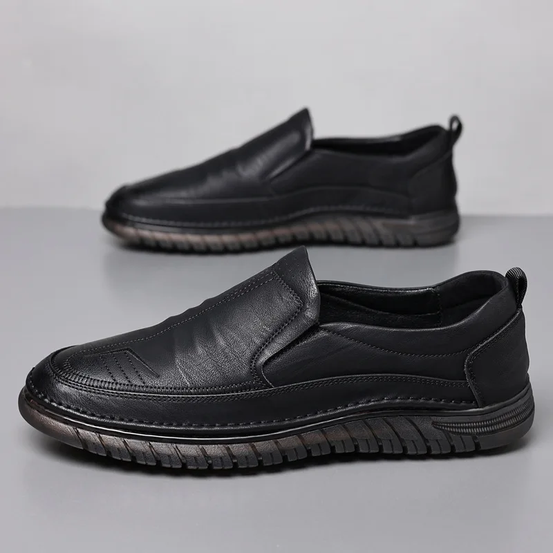 Man Shoe Genuine Leather Men Shoes Casual Italian Men Loafers Breathable Office Shoes Men Designer Slip on Driving Shoes Sneaker