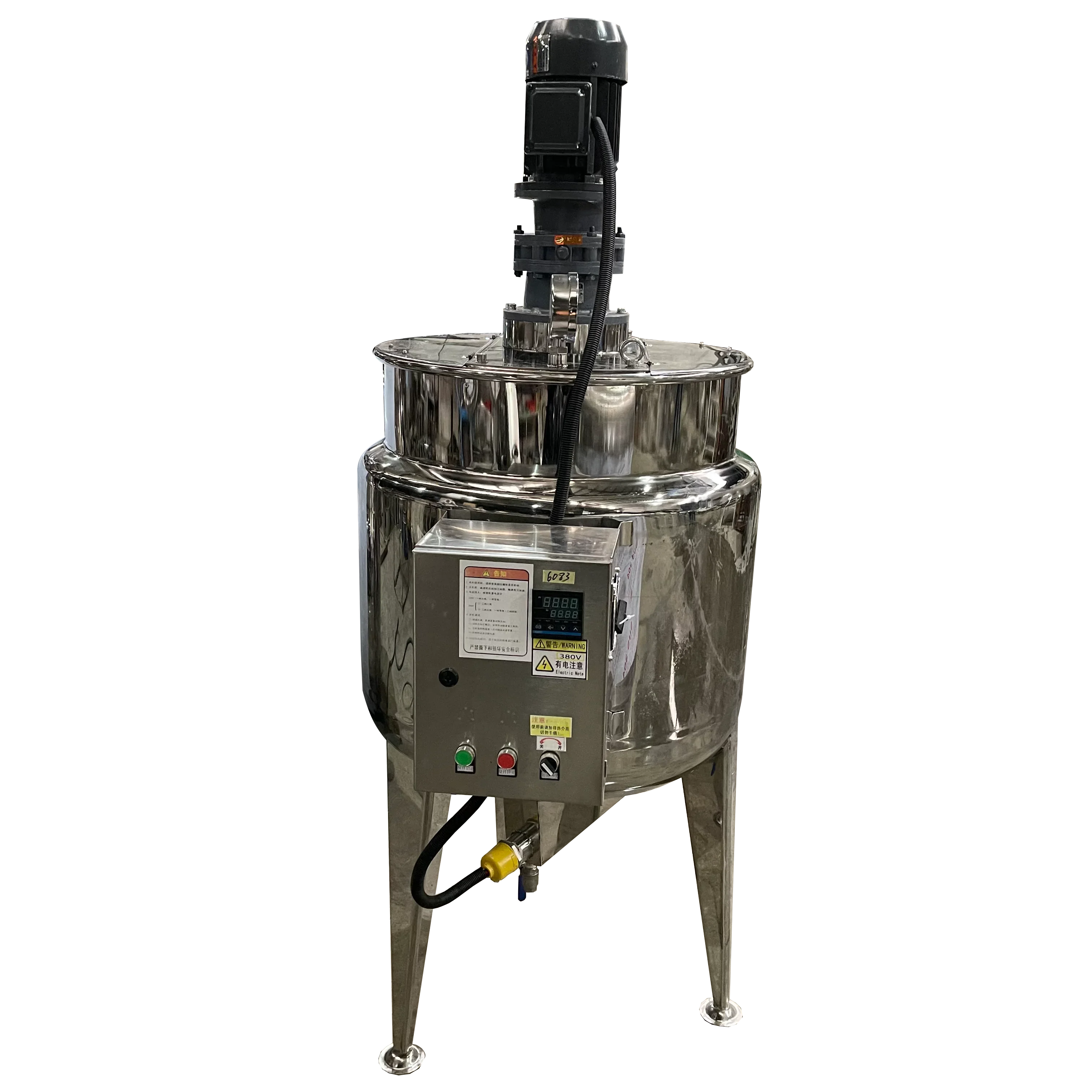 Cheap Price 50L Mixing tank with Heater Mixing Milk Oil Water Liquid with Single Phase 110v 220v