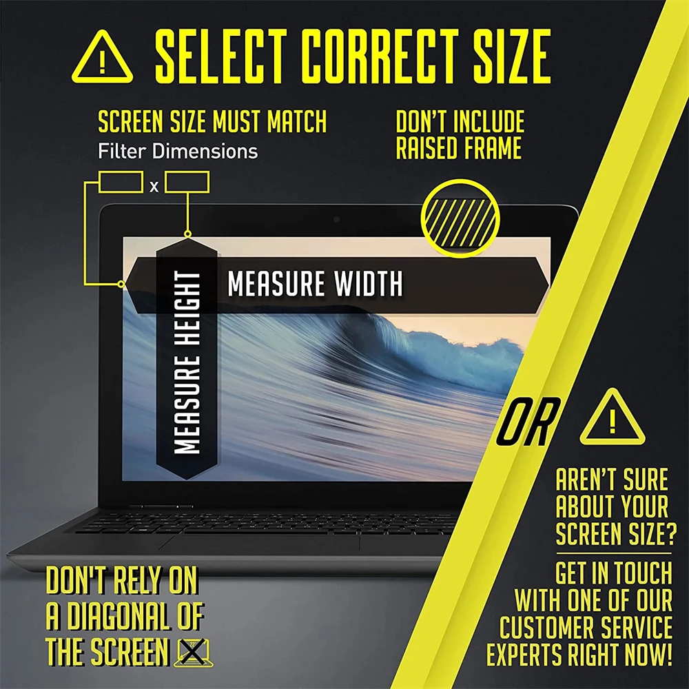 14 Inch Privacy Screen Protector for 16:9 Laptop Notebook PC Computer Anti-spy Filter Waterproof 310*175mm Matte Film Anti-peep