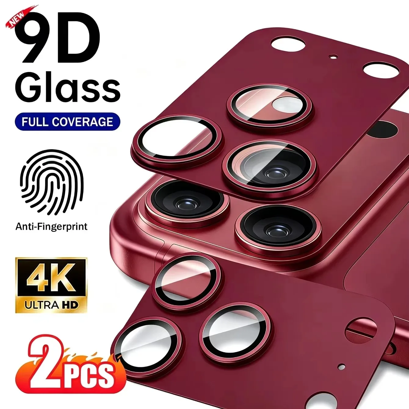 Matte Lens Protector For iPhone Duo 18 Pro Max 18 Pro 17 Pro Max Air Strong Adsorption Metal Frame Full Coverage Lens Protector