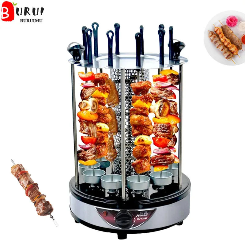 

Электрическая плита для барбекю, гриль, кухонный металлический инструмент для выпечки из нержавеющей стали, электрические шампуры