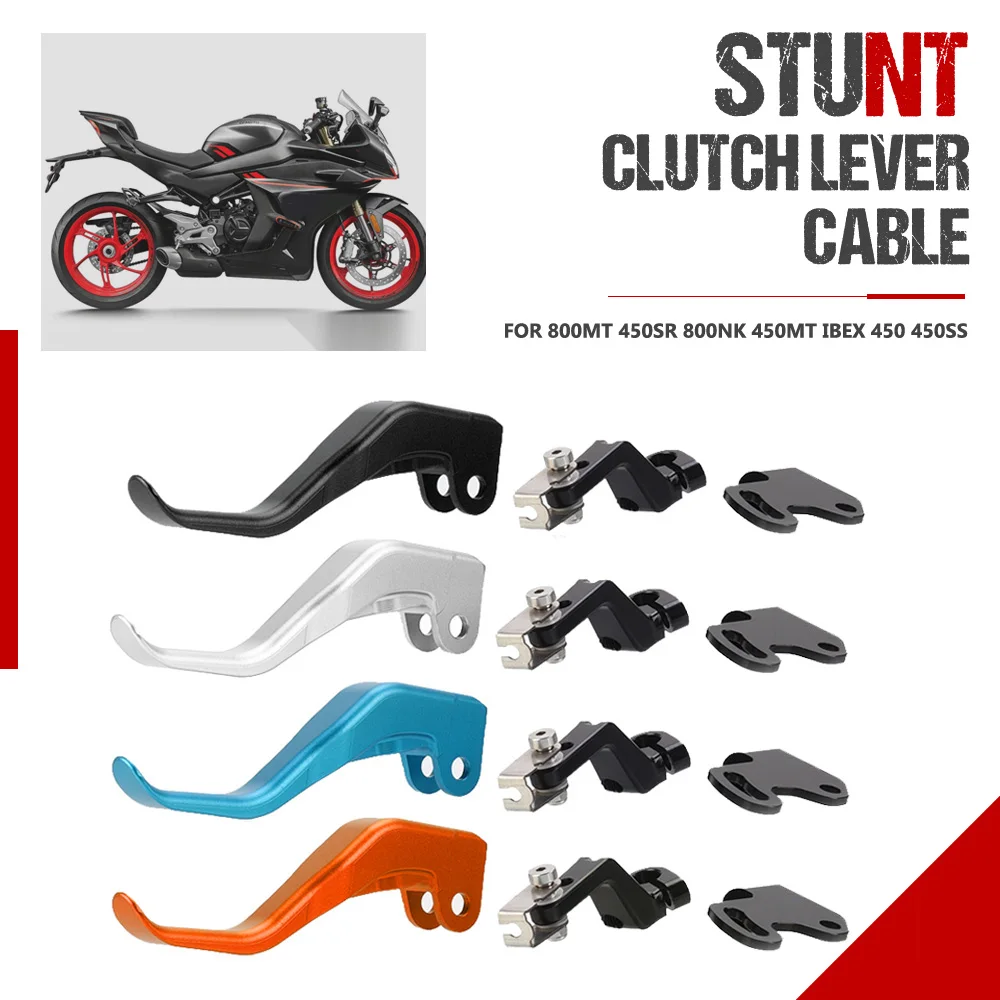 

For CFMOTO 800MT /N39° 2021-2023-2024 450SS 10% force Motorcycle Accessories Two Finger Shorty Stunt Clutch Lever 450MT 450SR