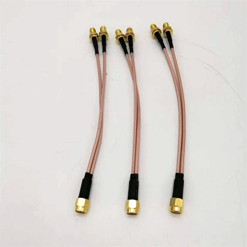 3-Pack Radio Frequency Coaxial Connection Cable SMA Splitter Cable SMA Male To Dual SMA Female Coaxial Cable