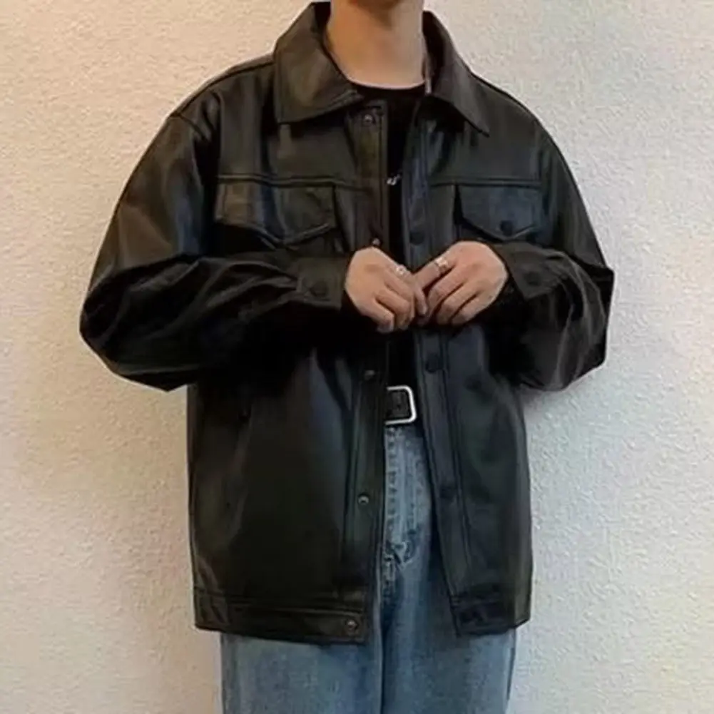 

Мужское мотоциклетное пальто M, повседневная мужская верхняя одежда, свободная повседневная мужская верхняя одежда, обычная длина одежды