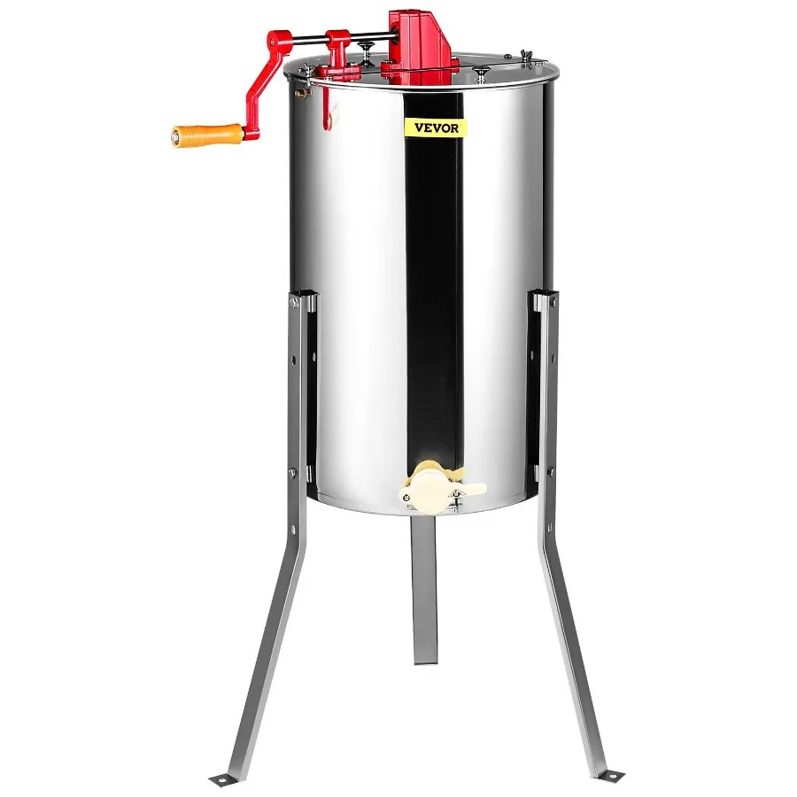

Manual Honey Extractor 2 4 Frames Honey Spinner Extractor Stainless Steel Beekeeping Extraction Honeycomb Drum Spinner with Li