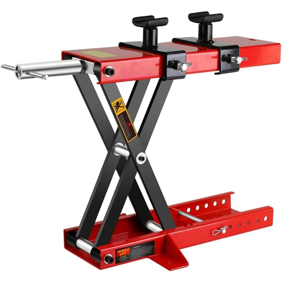 

Сверхмощный мотоциклетный ножничный подъемник с предохранительным стопорным штифтом и нескользящим седлом для круизеров, квадроциклов и мотоциклов, 1100 фунтов Capaci