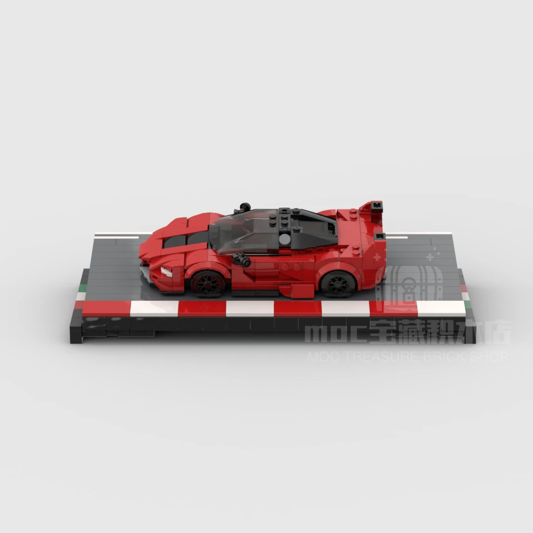 Technical Brick Moc-111580 Speed Champion Series model display parking spaces Building Blocks Creative Garage Toys for Boys Gift