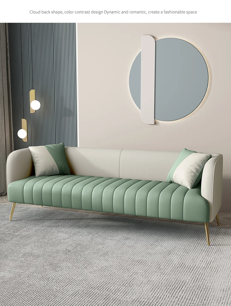 

Light luxury sofa small apartment small living room Internet celebrity cat scratch skin apartment women's clothing store