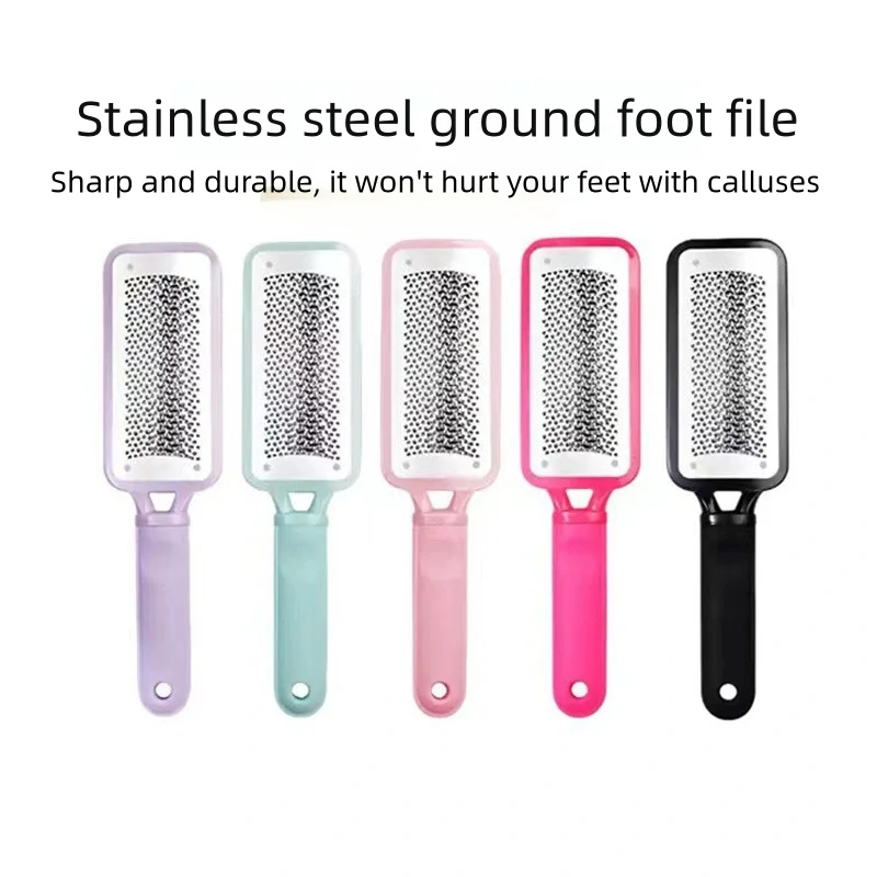 เครื่องบดเท้า Pedicure สแตนเลสสตีลเท้า Scrubber ส้นแคลลัส Dead Skin Remover Exfoliating Professional Feet Care TOOL