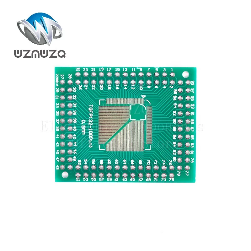 10PCS QFN44 DIP44 QFN48 0.5mm QFP PQFP LQFP 44 48 to DIP Transfer Board DIP Pin Board Pitch IC Adapter plate Conversion board