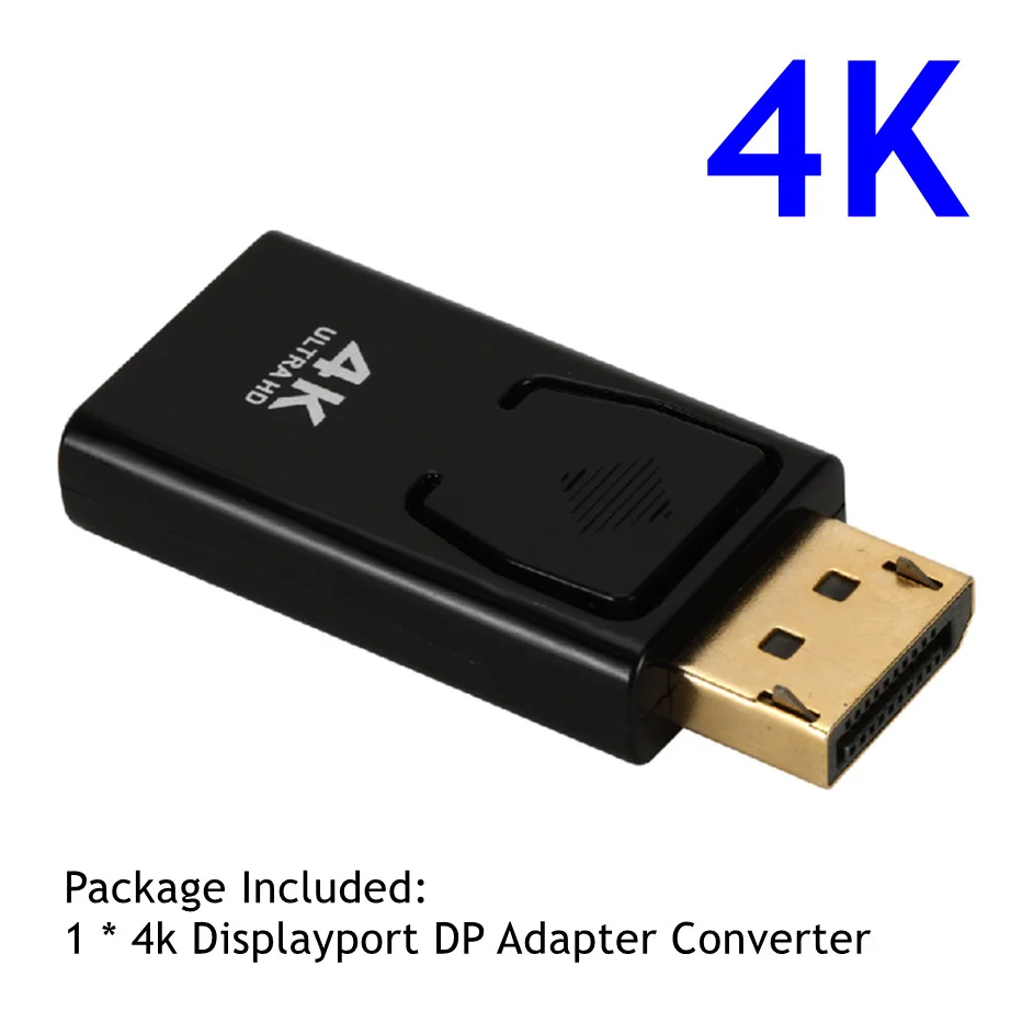 1080P Display Port DisplayPort to HDMI-Compatible Adapter 4K Male DP2HDMI Female Video Audio Converter For PC Laptop Projector