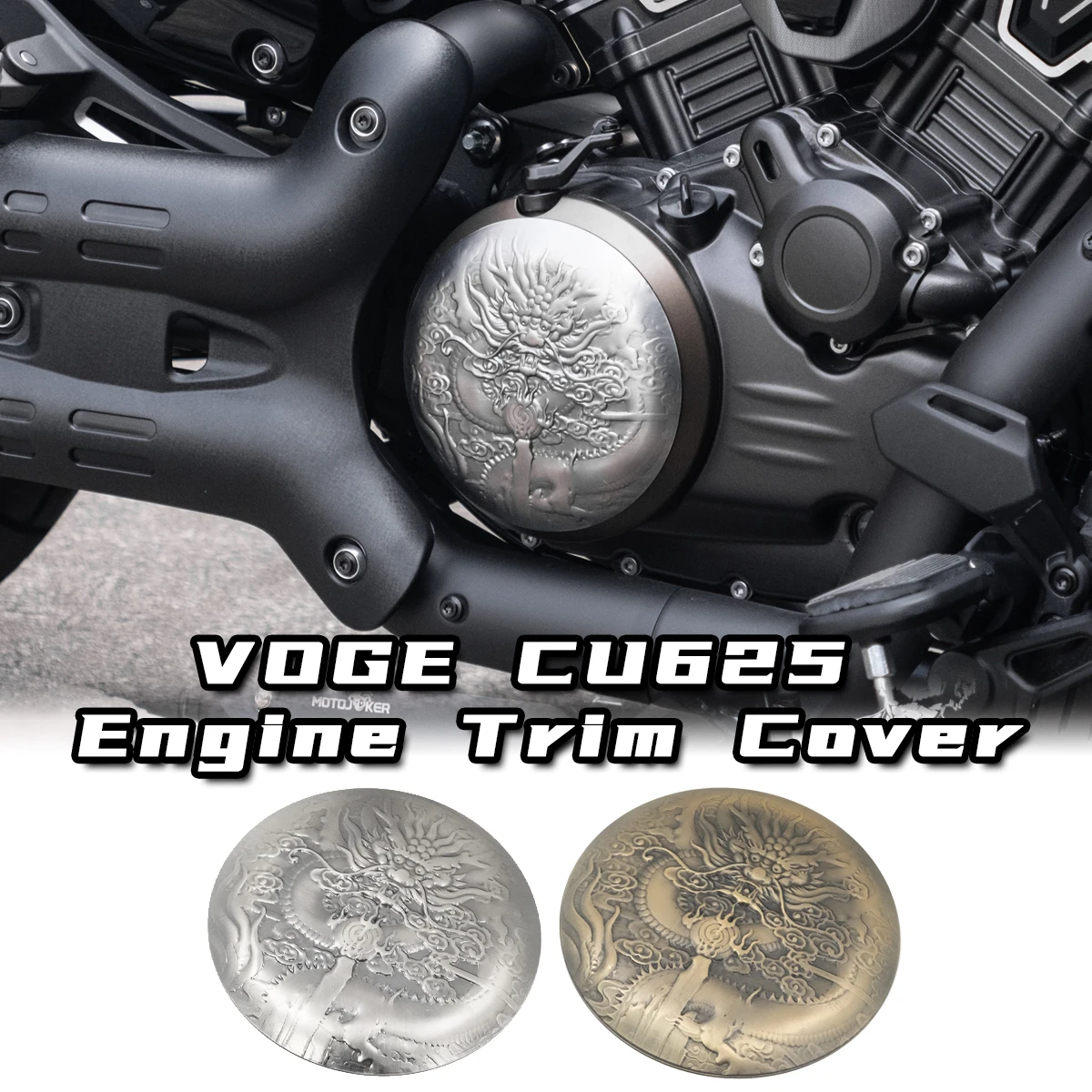 

Motorcycle Modification Parts Retro Aluminum Alloy Turbo Inlet Engine Decorative Cover for VOGE CU625