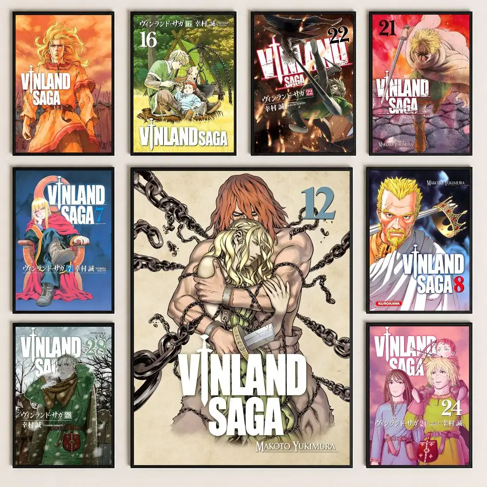 anime Vinland Saga Poster Poster HD Printing Cozy and Warm Style for Home Decor for Bedrooms Cafes Gift Giving