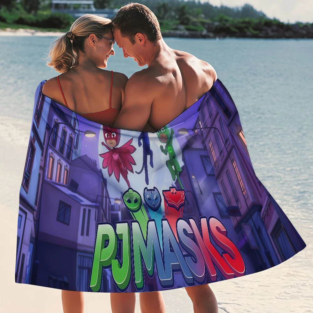 Cartoon P-PJ M-Masks Towel Bleach Towels Yoga Gym Lightweight Portable For Swimming Shower Travel Sports Accessories Sandproof