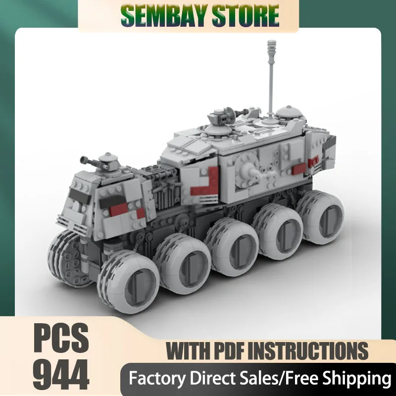 

Popular Star Movie Moc Building Brick Modular HAVw-A6 Juggernaut Model Technology Blocks Christmas DIY Toy Construction Gifts