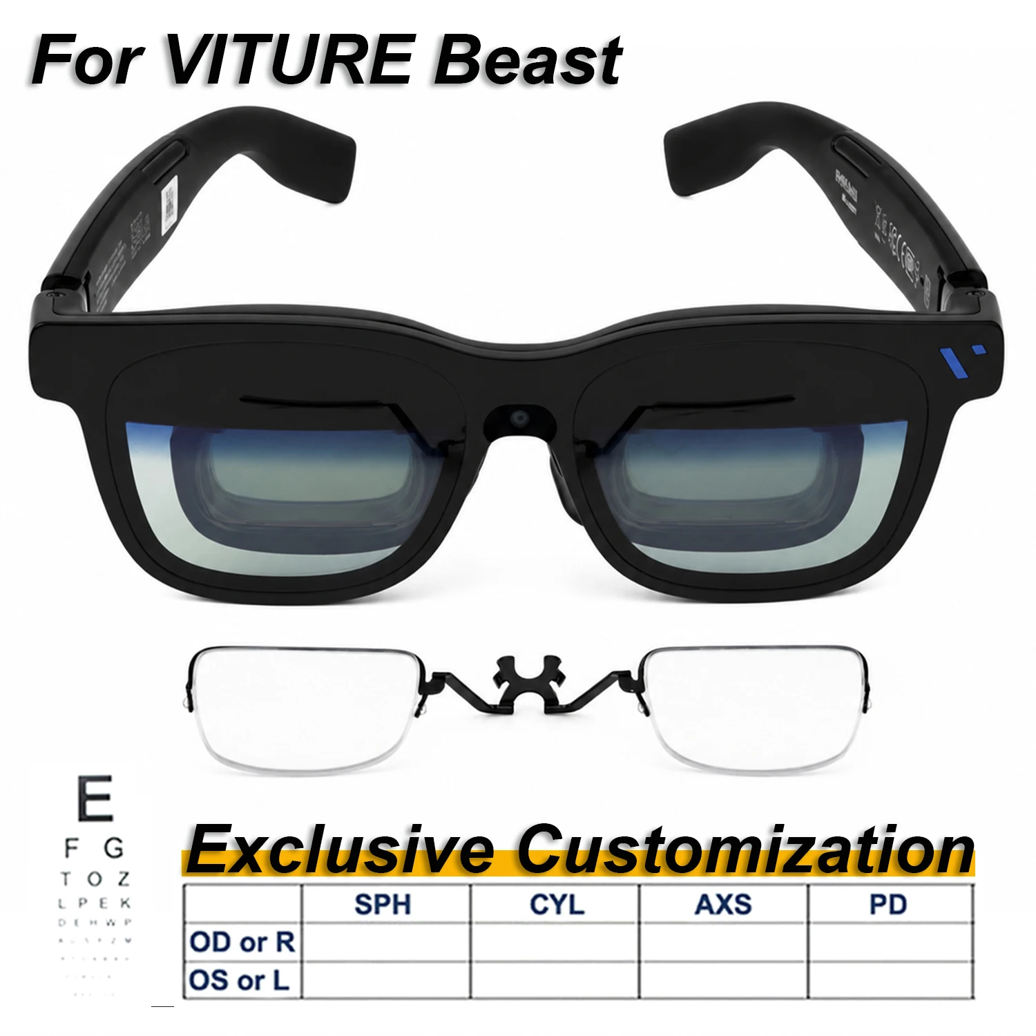 viture-beast-luma-ultra-pro-ar-xr-スマートグラス用レンズ：度付きレンズ（近視、遠視、乱視に対応）、ブルーライトカット、反射防止