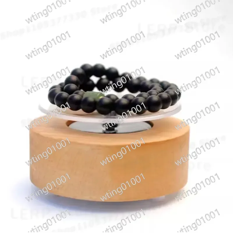 for Automatic turntable base solar rotating display stand eco friendly power free 360 degree spin showcase for jewelry
