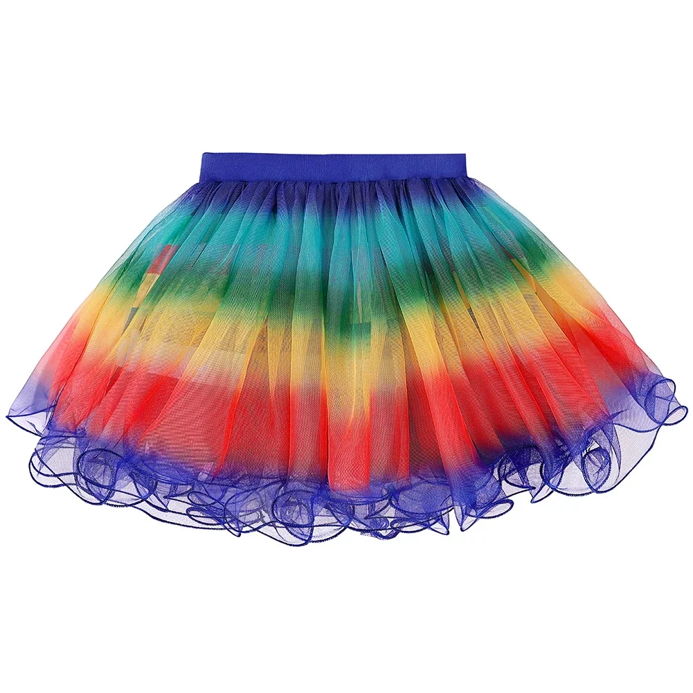 2024 Summer Girls Gabby Dollhouse Cosplay Costume Rainbow T-Shirt + Tutu Skirt +Bag Set For Kids Carnival Birthday Party Clothes