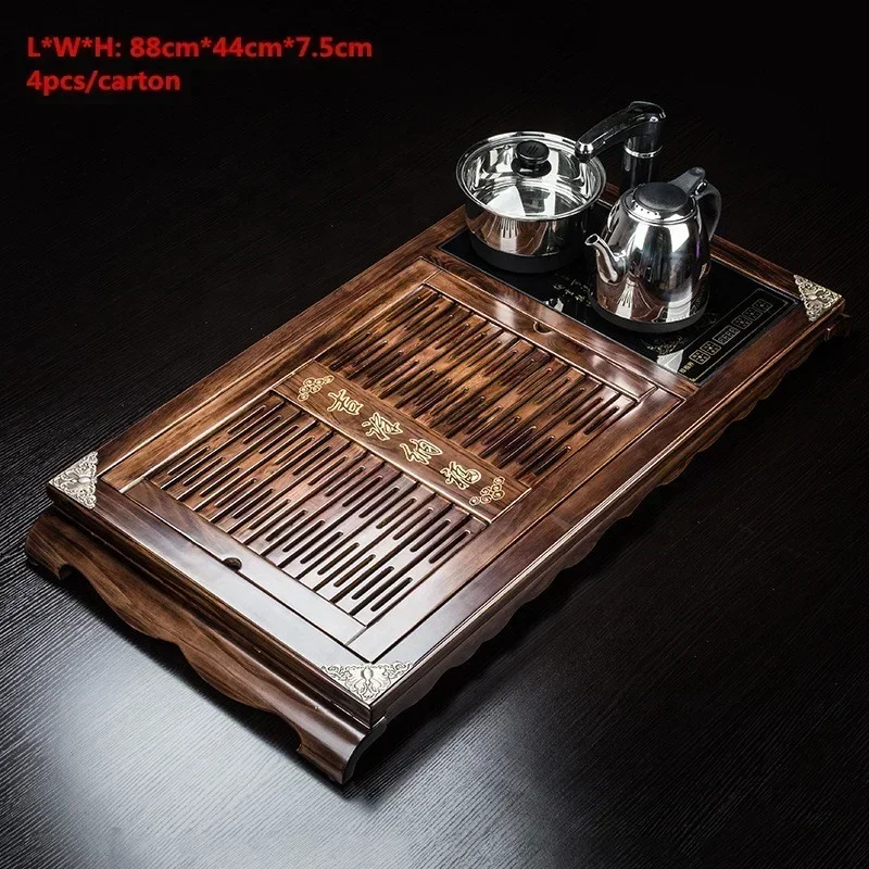 

Wholesale wood tea tray high quality bamboo tea tray with cooker