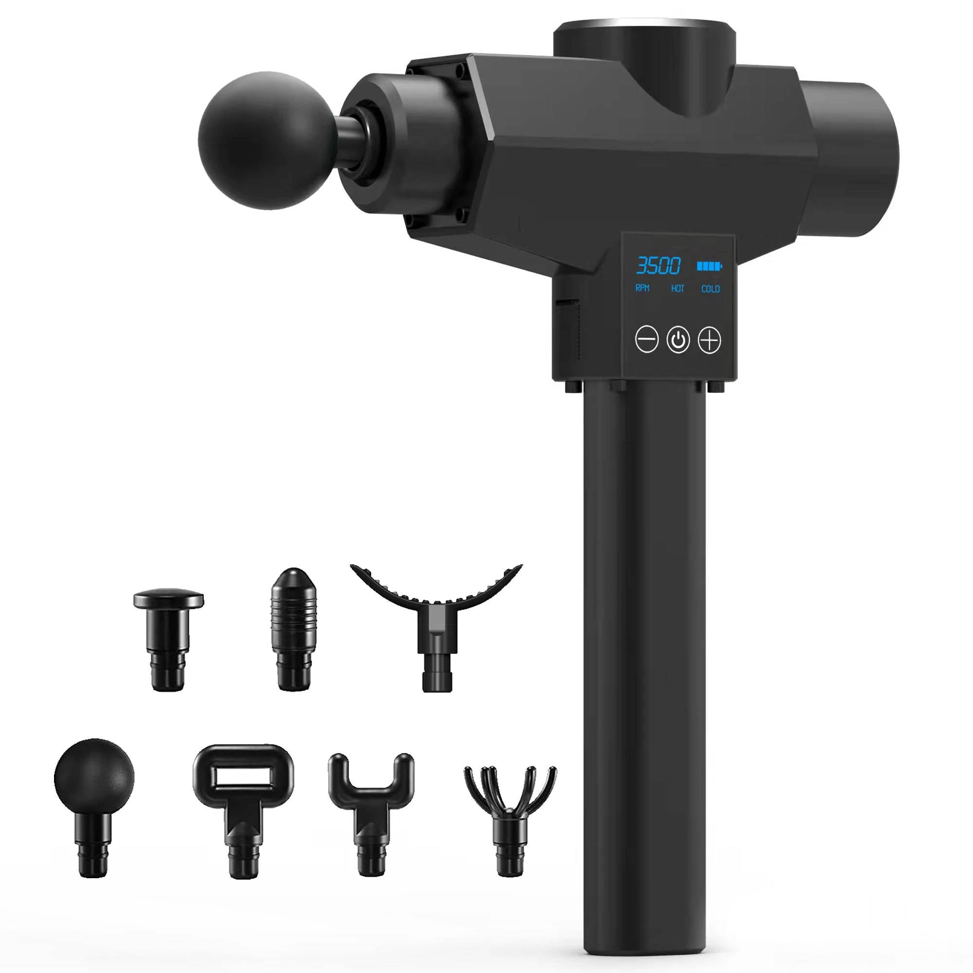 

16mm Amplitude Massage Gun Deep Tissue Percussion Massager with 30 Speed LCD Screen and 50lbs of Stall Force for Athletes