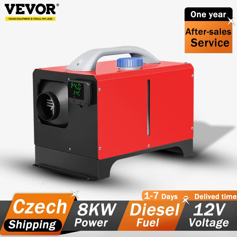 Vevor Diesel Air Heater Integrated 8 KW 12V Volt Small Heater with LCD Switch Remote Control for Automobile, RVS, Trucks and SUV
