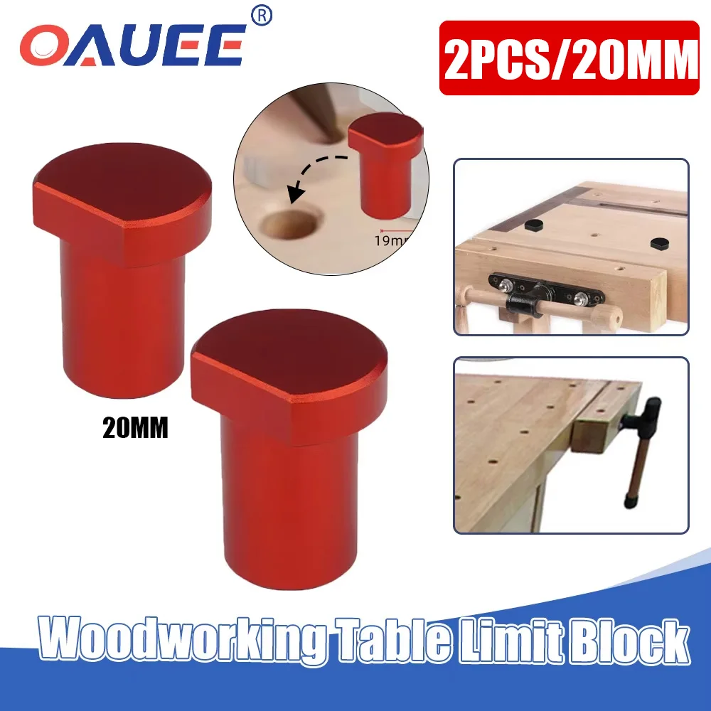 

2pcs Card Tenon Table Card Quick Release Woodworking Table Limit Block Table Block Dare for Carpentry Desktop Tenon Φ20mm