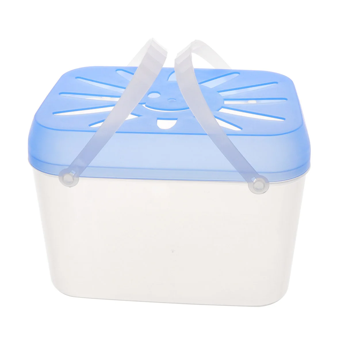 

Small Portable Transparent PP Plastic Fish Tank Durable Practical Long Term Use No Injury Breathable Cutout Design